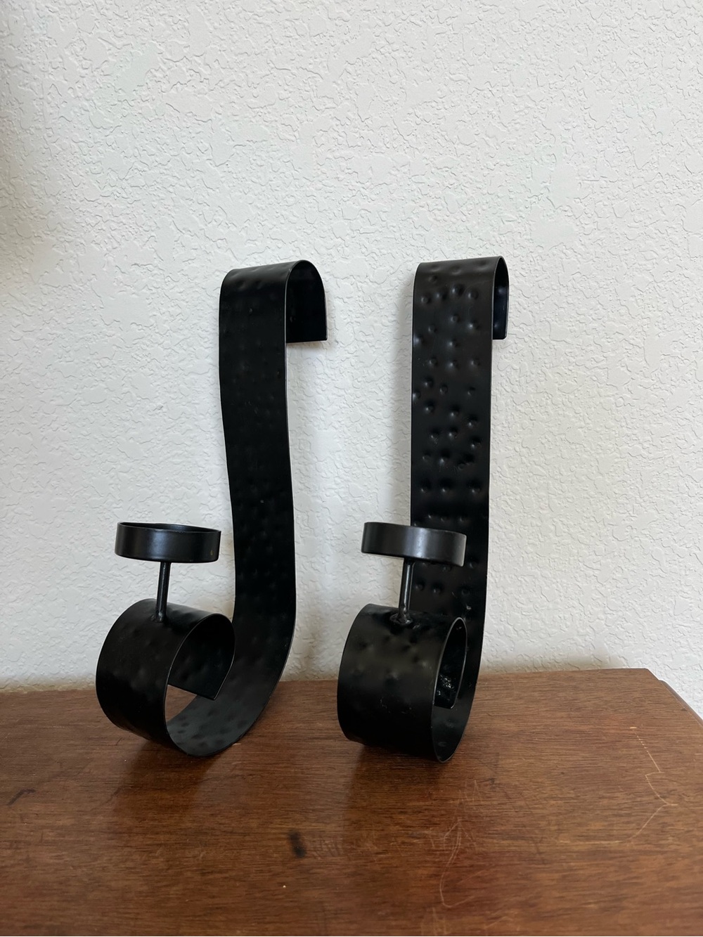 Scroll candle wall sconce set of 2